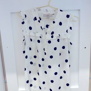 White blouse with dots!